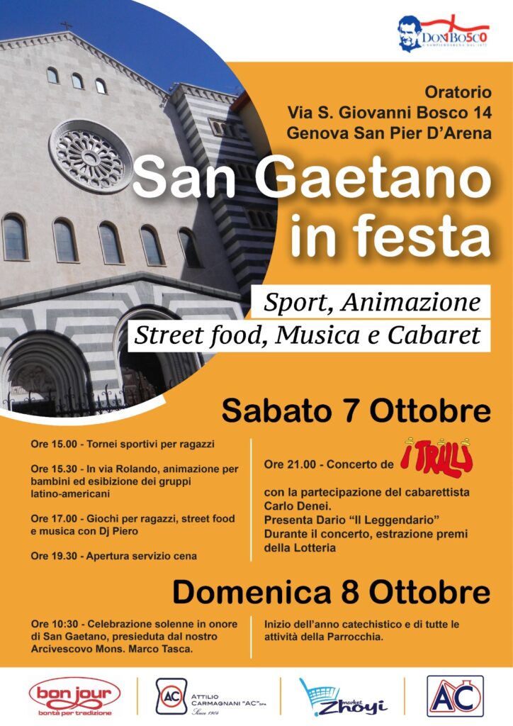 San Gaetano in festa 2023
7-8 Ottobre 